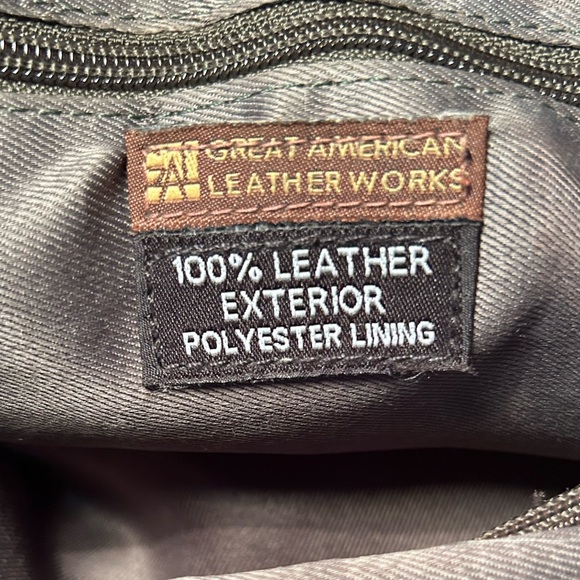 Genuine leather forest green shoulder bag I Y2K HOBO - Picture 4 of 6